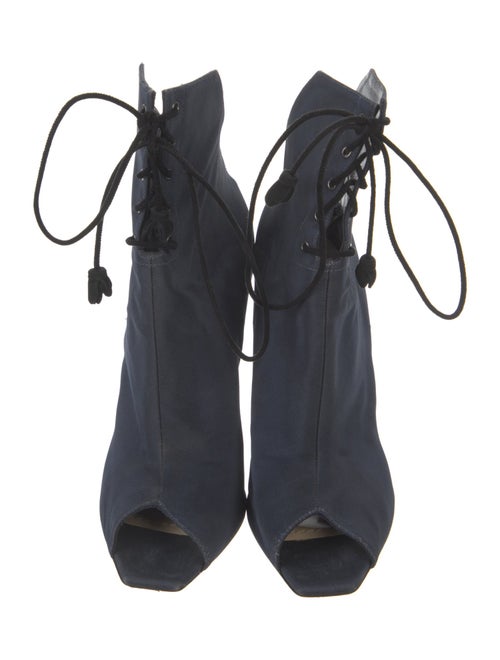 Christian Dior Cutout Accent Lace-Up Boots