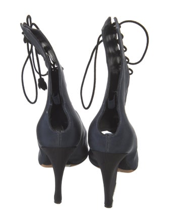 Christian Dior Cutout Accent Lace-Up Boots