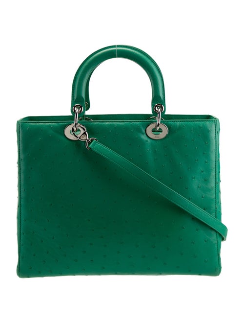 Christian Dior Ostrich Lady Dior Large