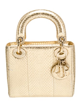 Christian Dior Snakeskin Lady Dior Mini