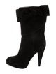 Christian Dior Suede Bow Accents Boots