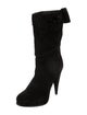 Christian Dior Suede Bow Accents Boots