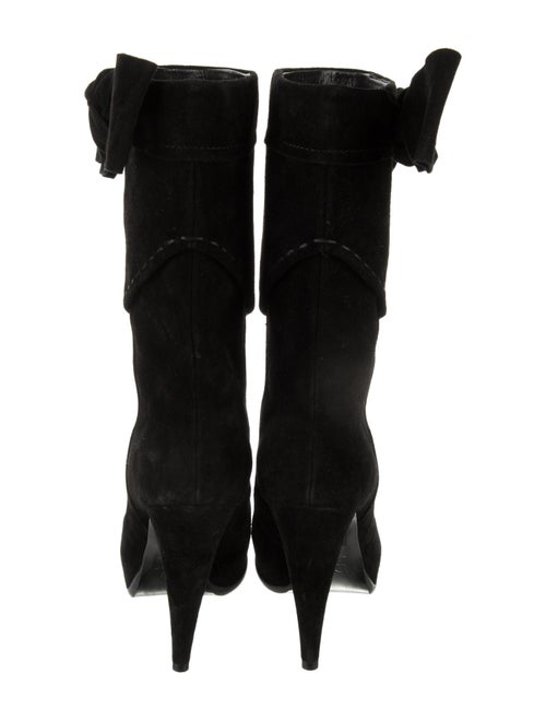 Christian Dior Suede Bow Accents Boots