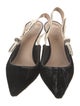 Christian Dior Printed Bow Accents Slingback Pumps