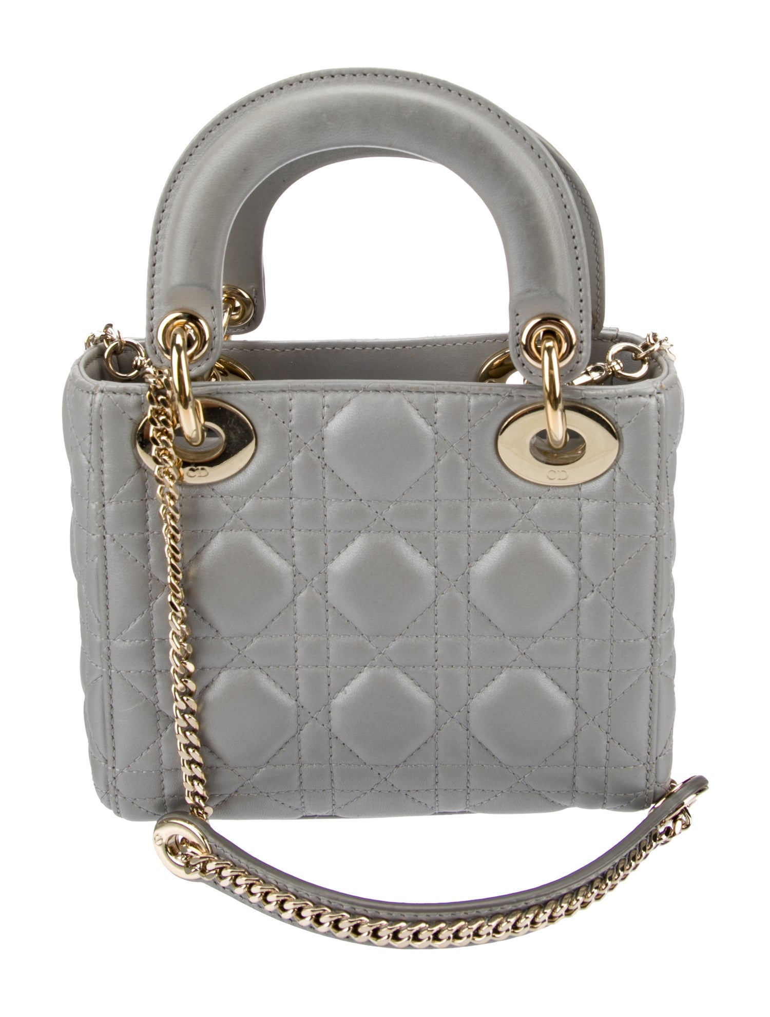 Christian Dior Cannage Lady Dior Mini - Metallic Mini Bags