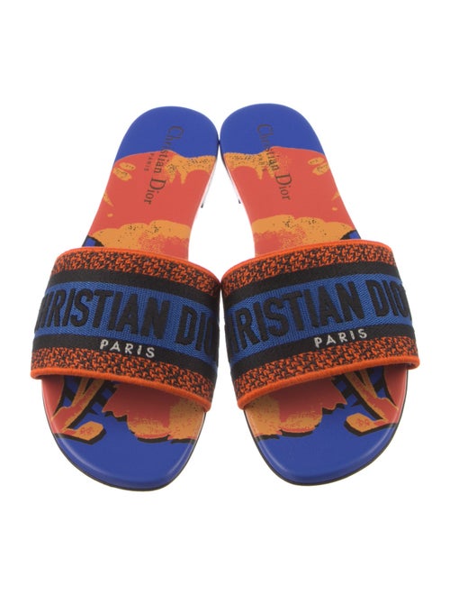 Christian Dior Canvas Printed Slides
