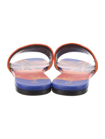 Christian Dior Canvas Printed Slides