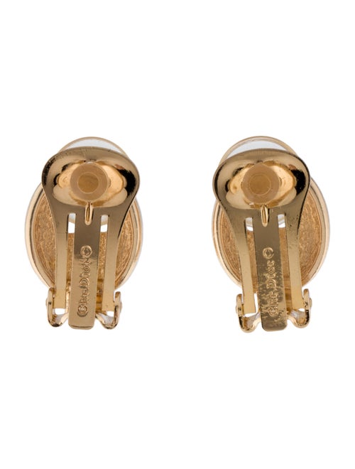 Christian Dior Vintage Crystal Clip-On Earrings