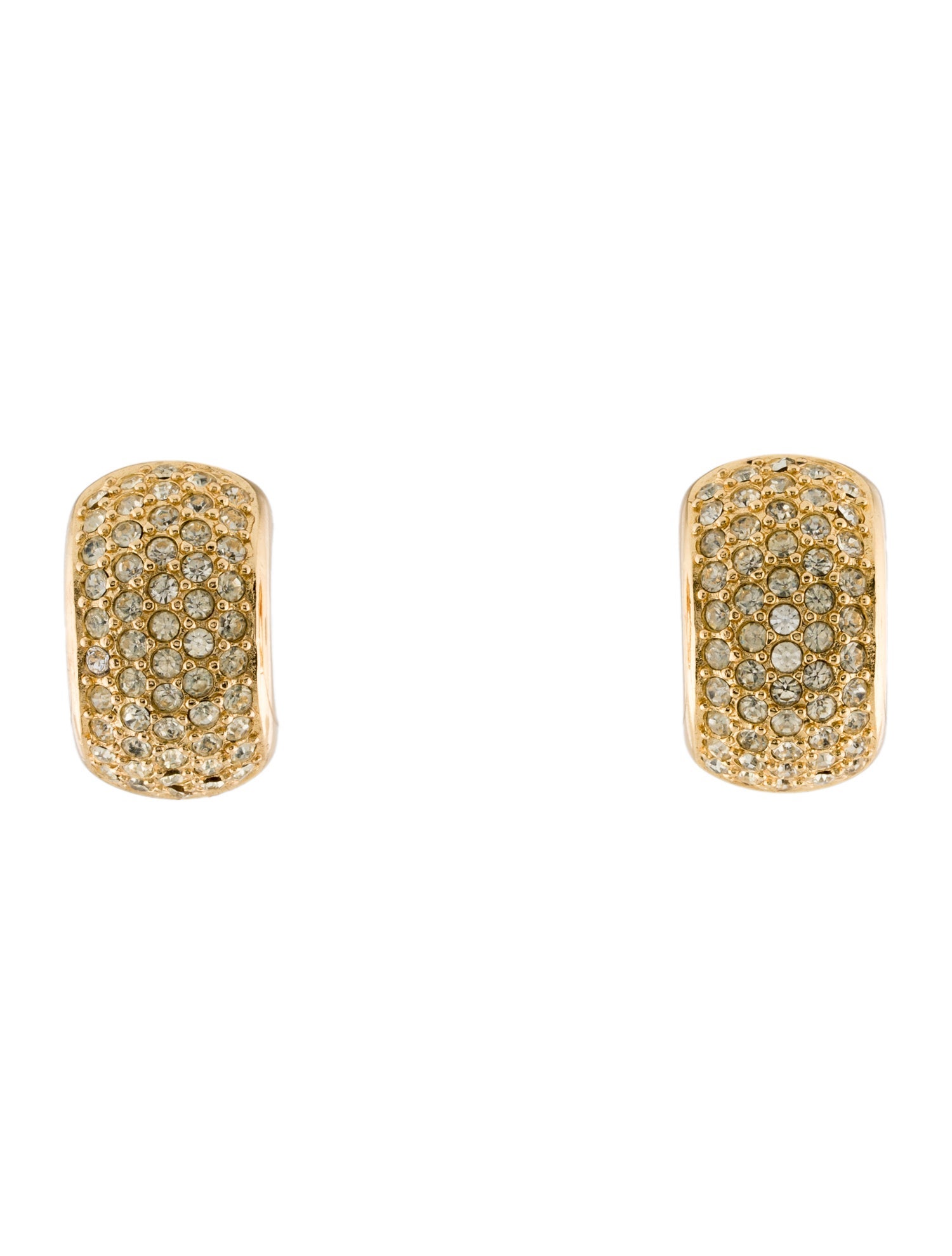Christian Dior Vintage Crystal Clip-On Earrings