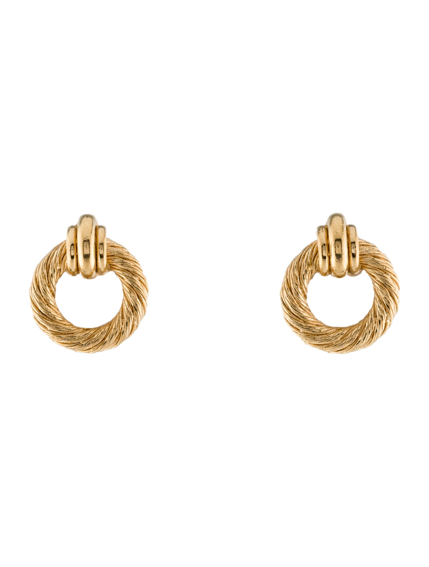 Christian Dior Vintage Rope Clip-On Earrings
