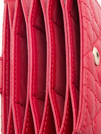 Christian Dior Cannage Pattern Lambskin Card Holder