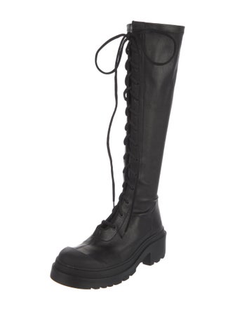 Christian Dior Leather Lace-Up Boots