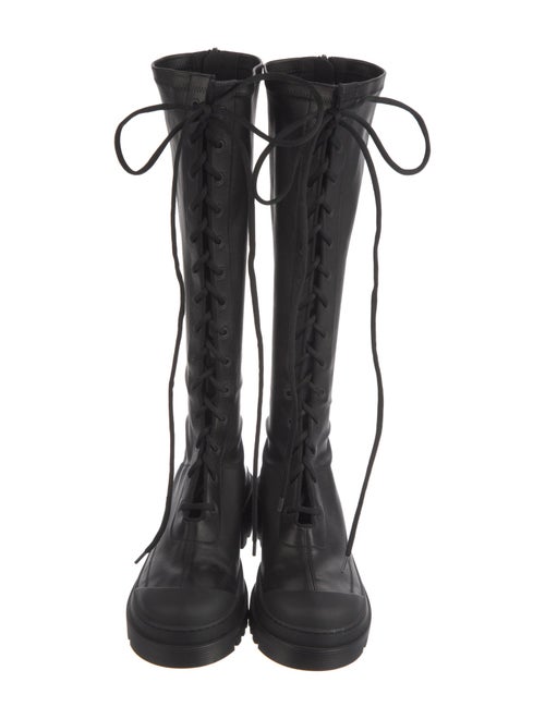 Christian Dior Leather Lace-Up Boots