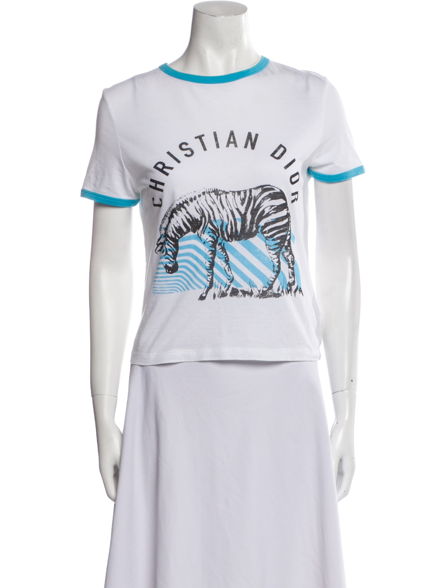 Christian Dior Graphic Print Crew Neck T-Shirt
