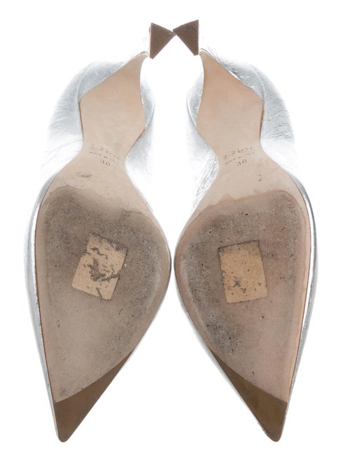 Christian Dior Metallic Pointed-Toe Pumps