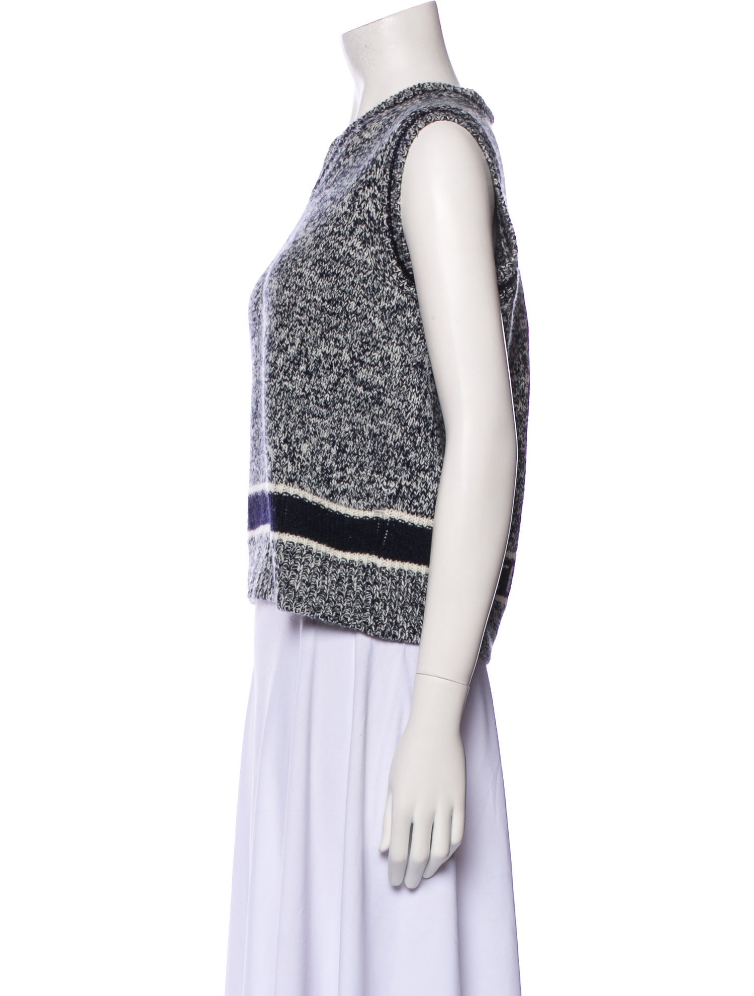 Christian Dior Wool V-Neck Top