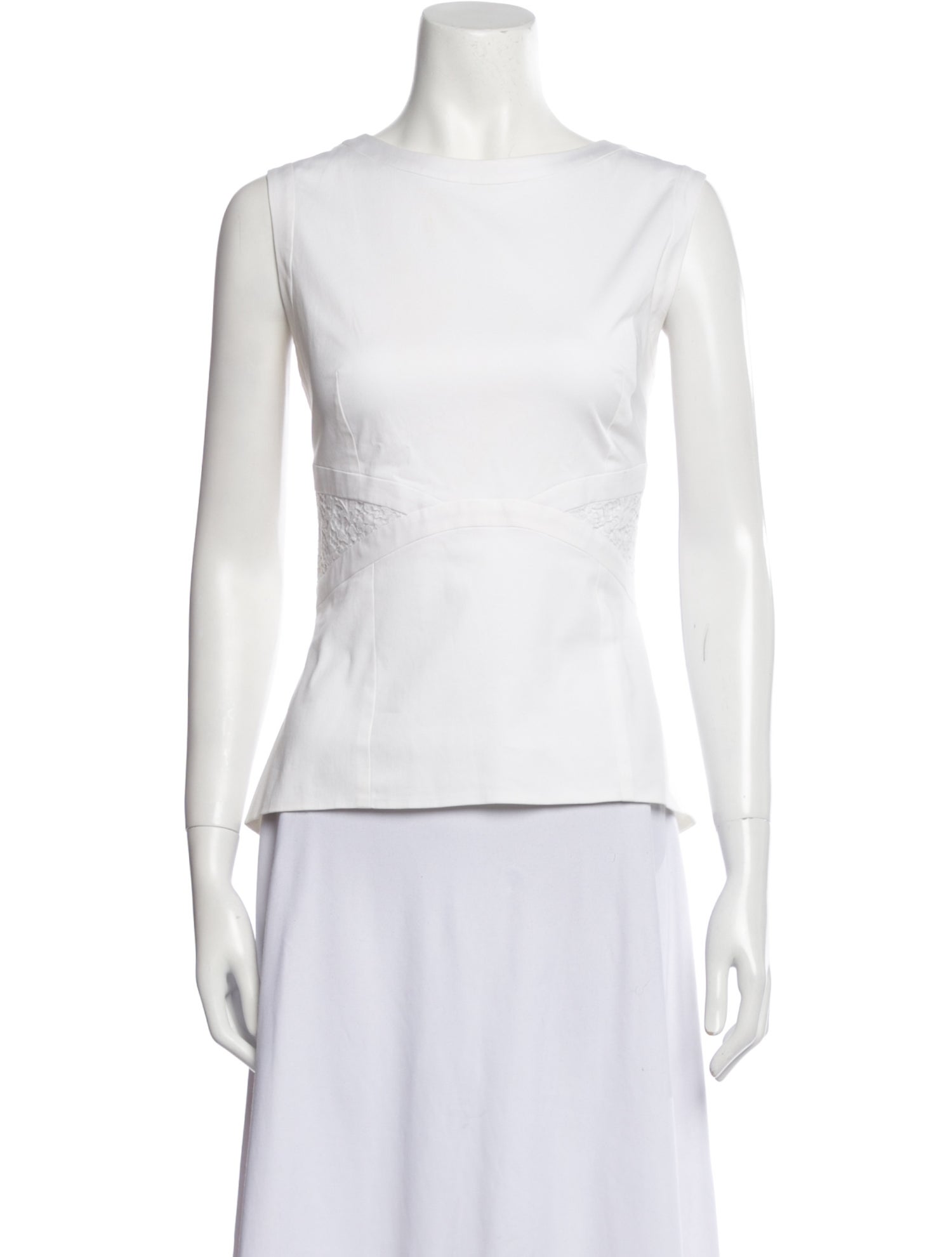 Christian Dior Bateau Neckline Sleeveless Top