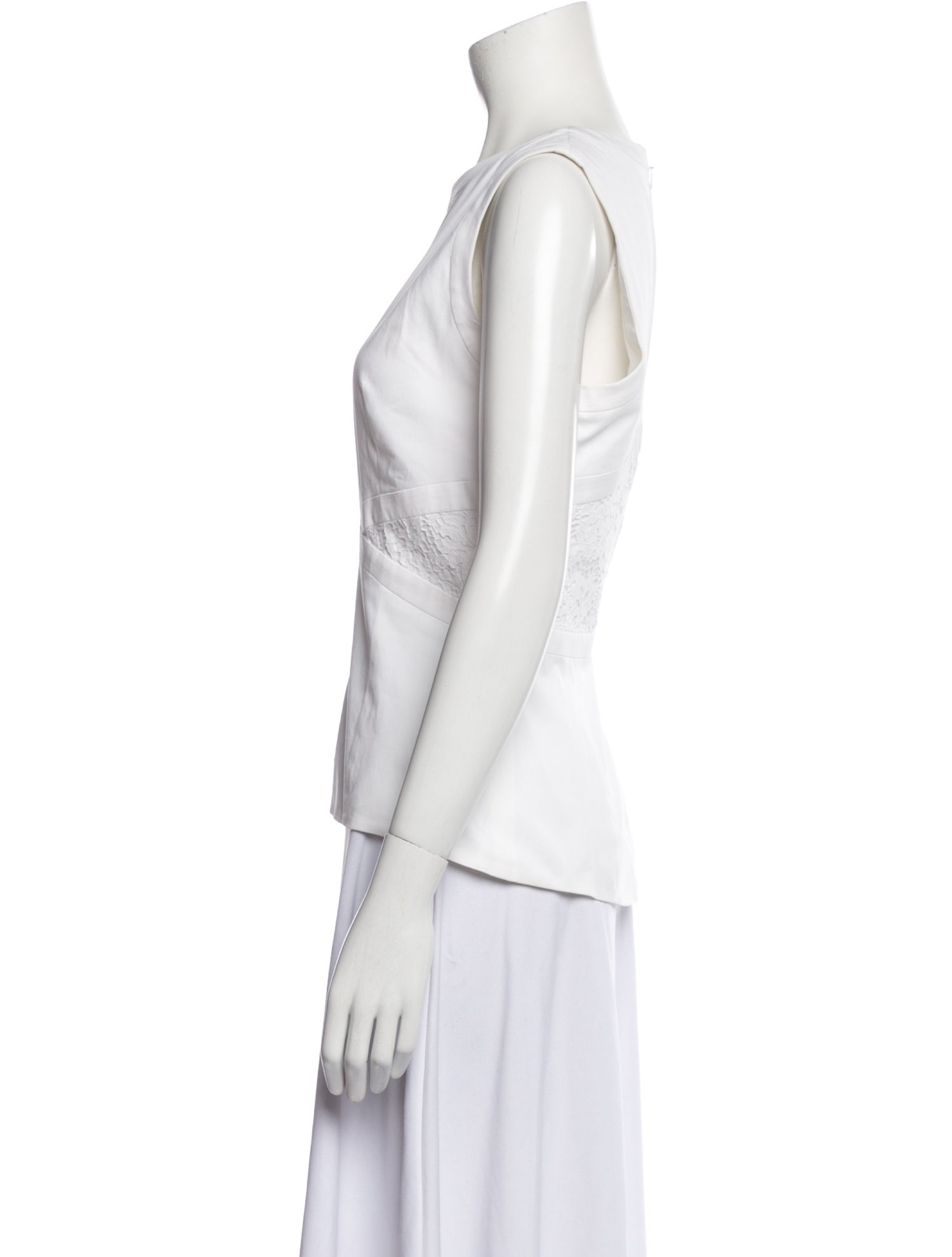 Christian Dior Bateau Neckline Sleeveless Top