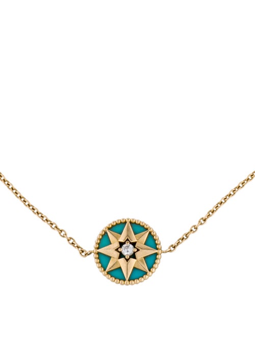 Christian Dior 18K Turquoise & Diamond Rose des Vents Bracelet