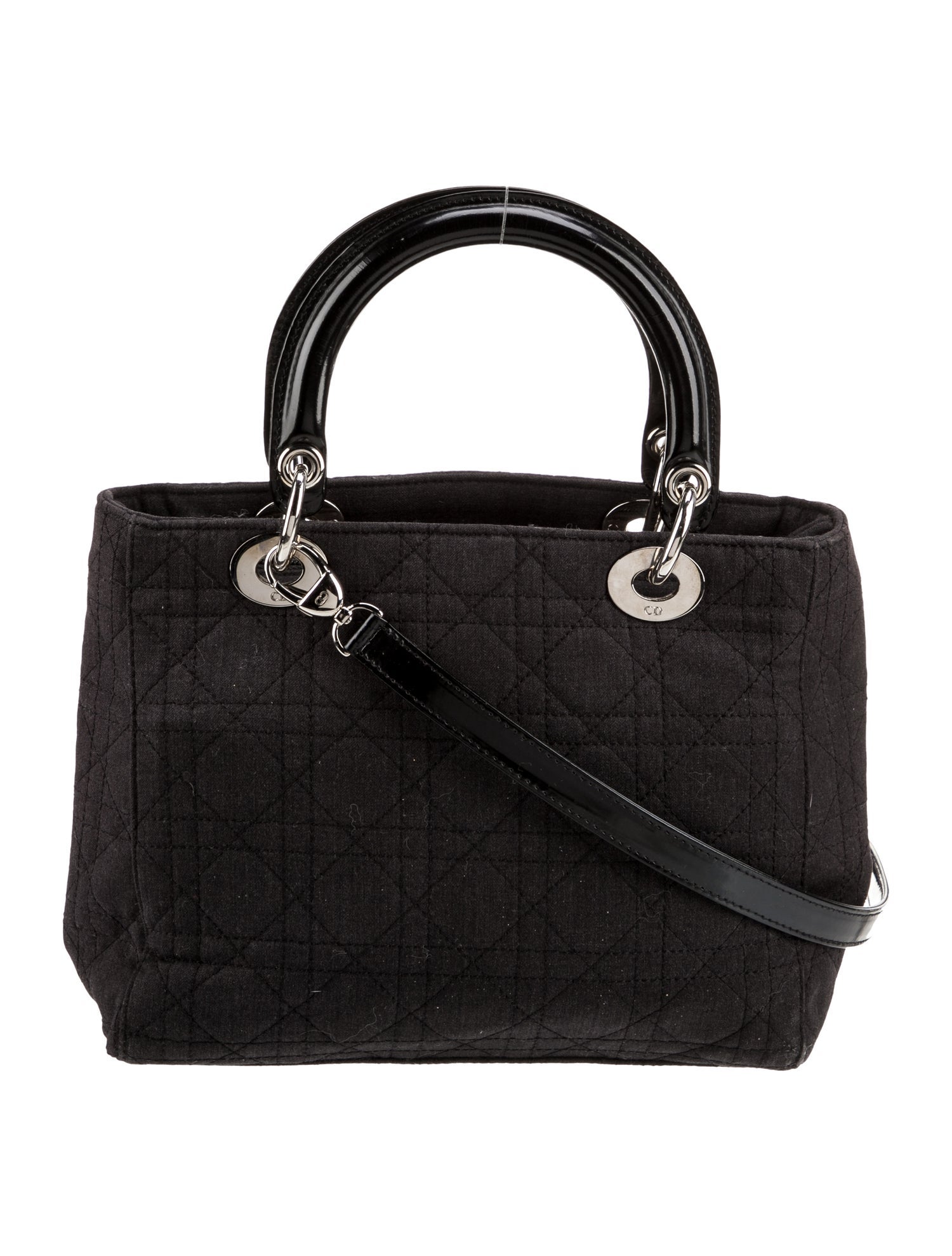 Christian Dior Lady Dior Vintage - Black Handle Bags, Handbags
