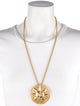 Christian Dior Vintage Crystal Large Sun Pendant Necklace