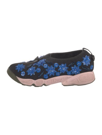 Christian Dior Nylon Floral Print Sneakers