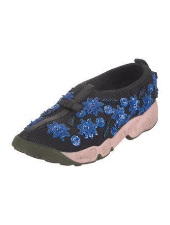 Christian Dior Nylon Floral Print Sneakers