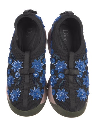 Christian Dior Nylon Floral Print Sneakers