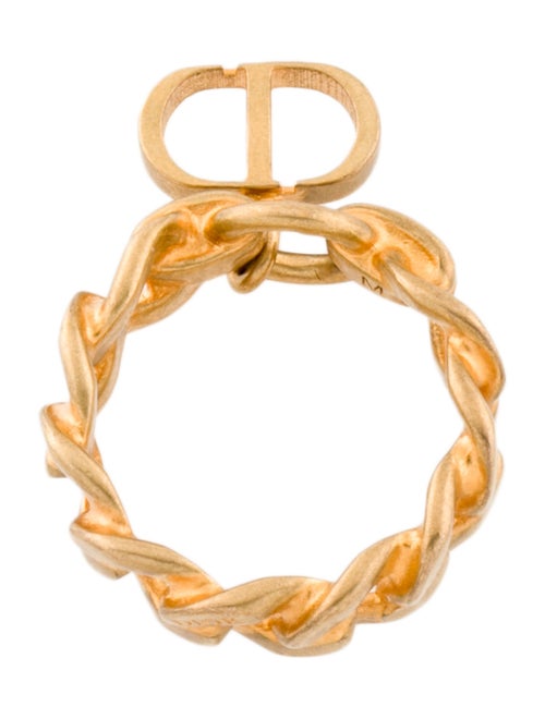 Christian Dior CD Charm Link Band Ring