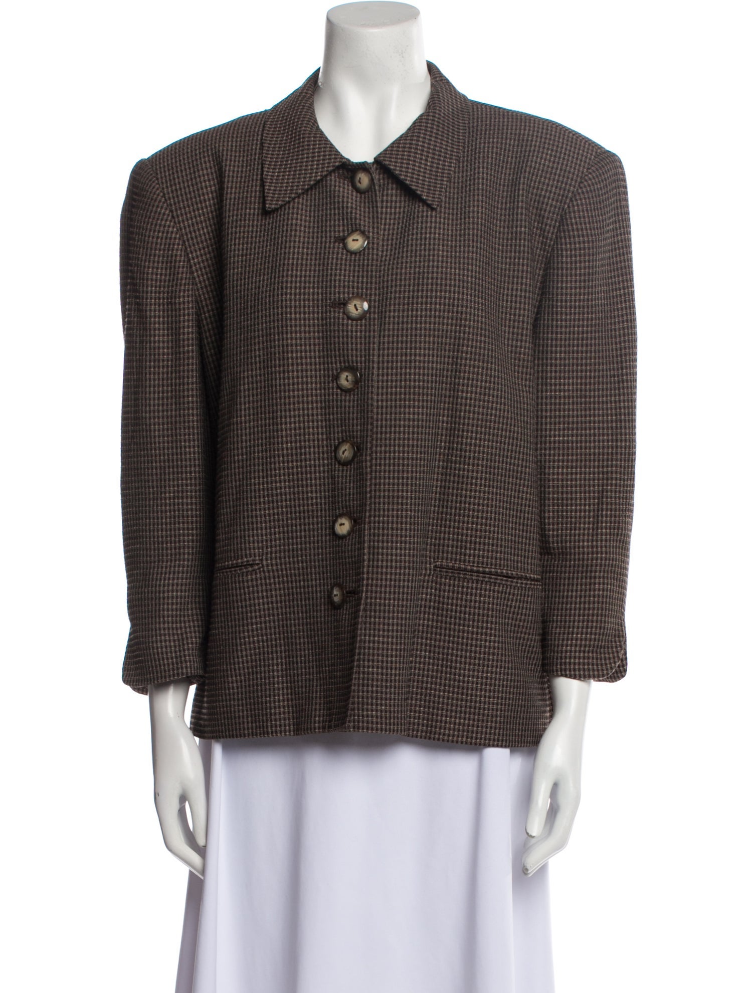 Christian Dior Houndstooth Print Evening Jacket
