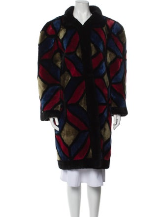 Christian Dior Vintage 1980's Faux Fur Coat