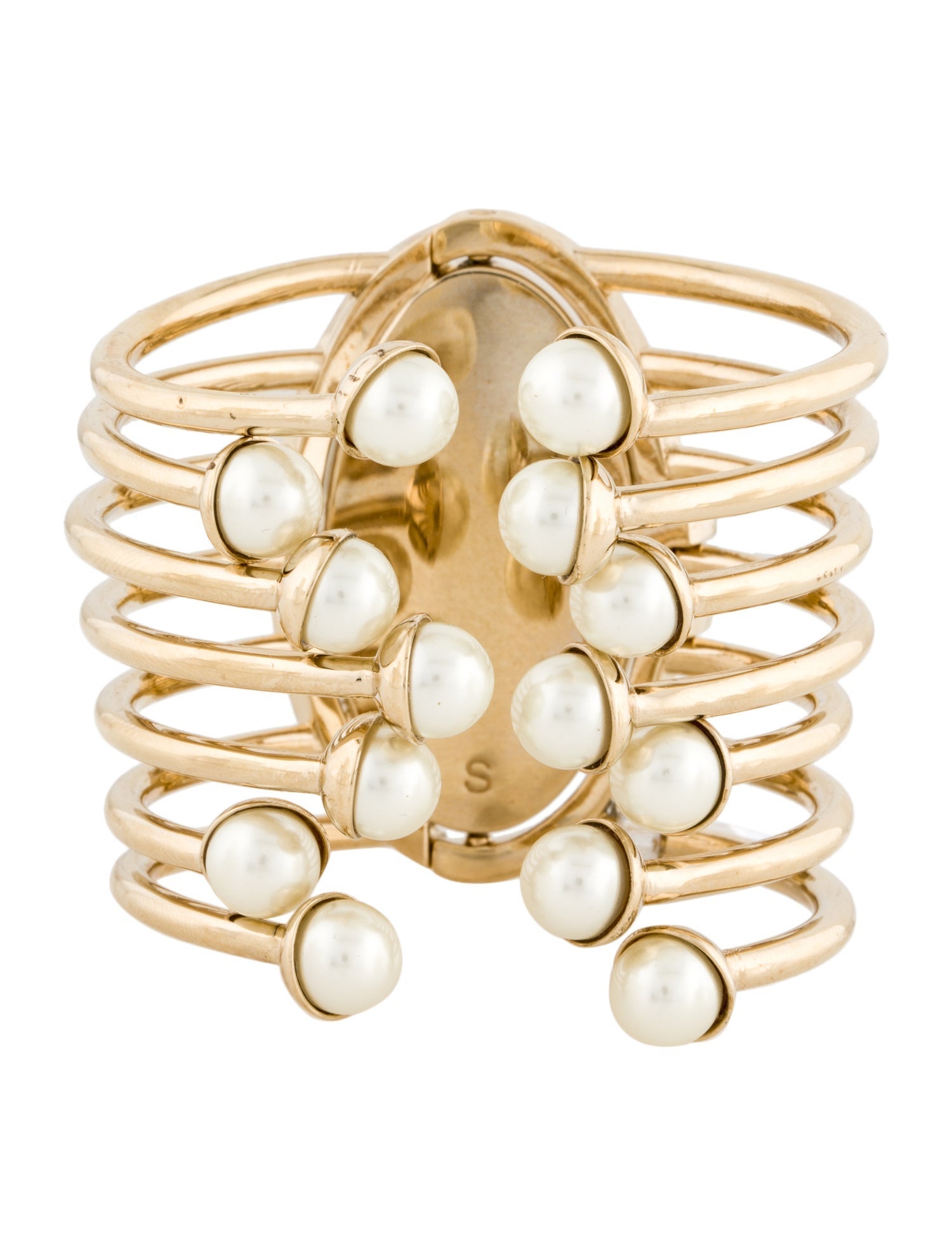 Christian Dior Faux Pearl Cuff Bracelet