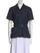 Christian Dior Short Sleeve Button-Up Top