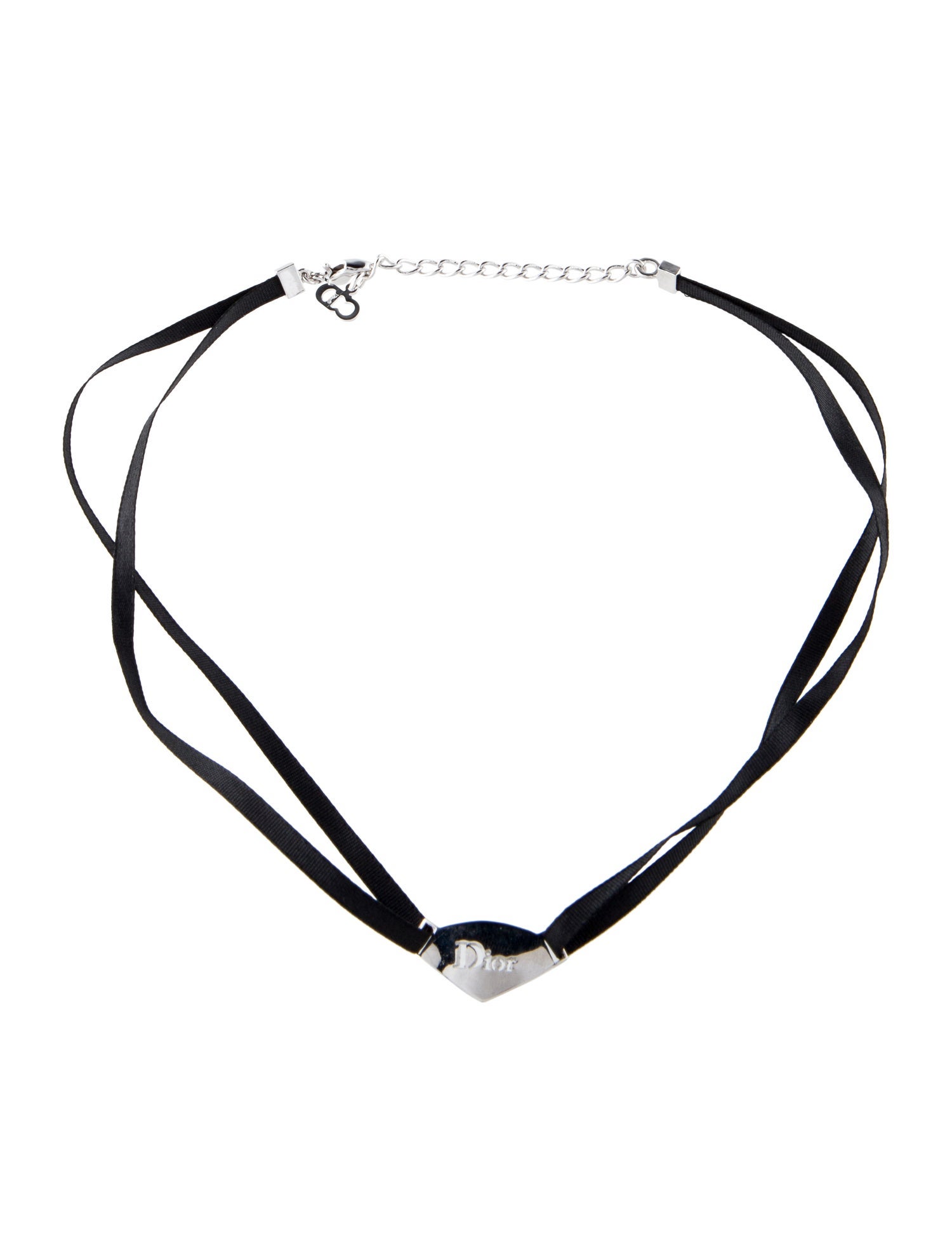 Christian Dior Vintage Logo Choker Necklace