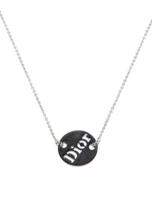 Christian Dior Vintage Cut Out Coin Pendant Necklace
