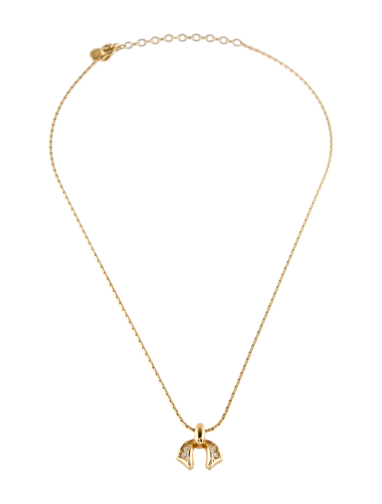 Christian Dior Vintage Crystal Pendant Necklace