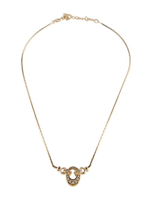 Christian Dior Crystal Pendant Necklace