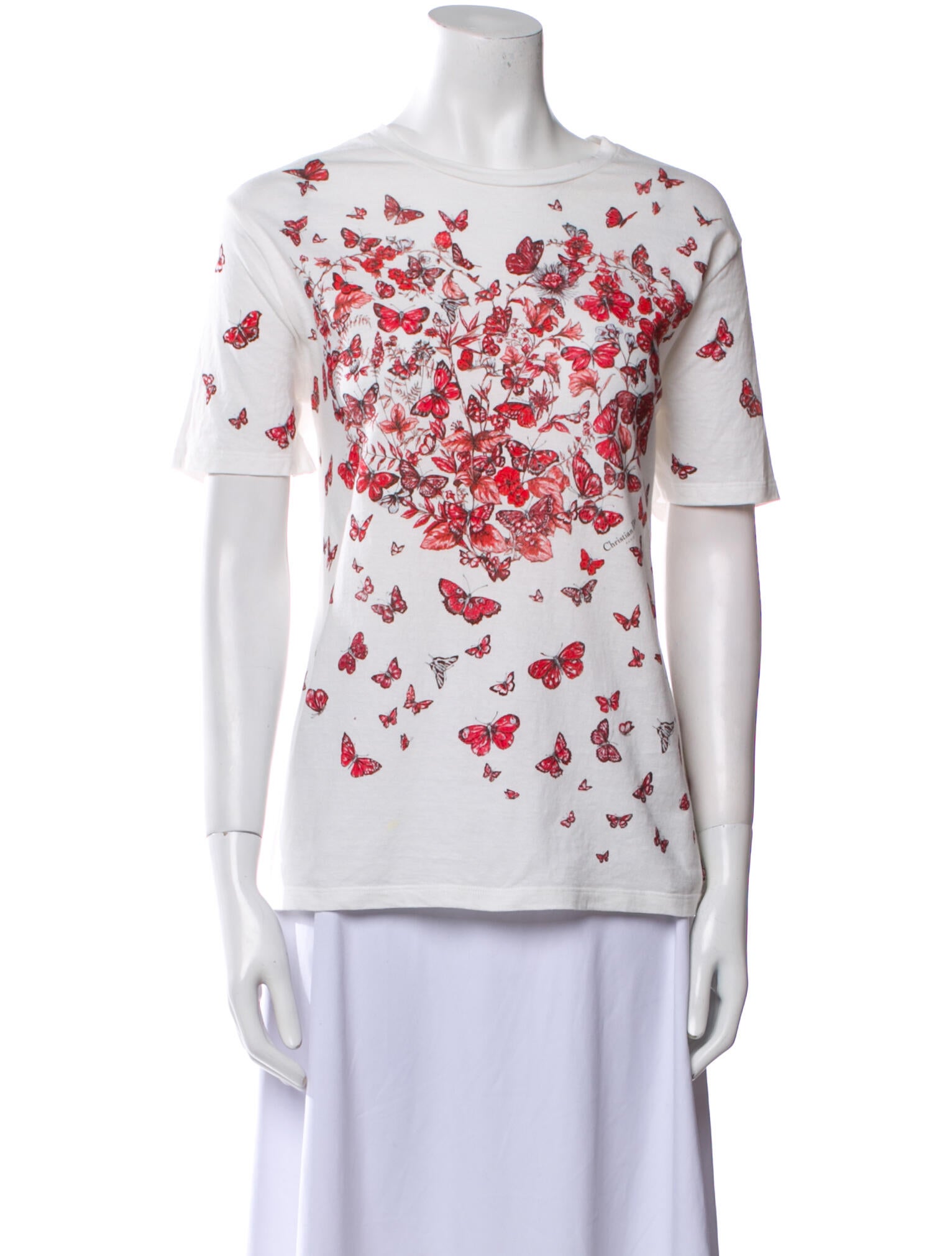 Christian Dior Printed Bateau Neckline T-Shirt