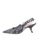 Christian Dior Nylon Printed Slingback Pumps