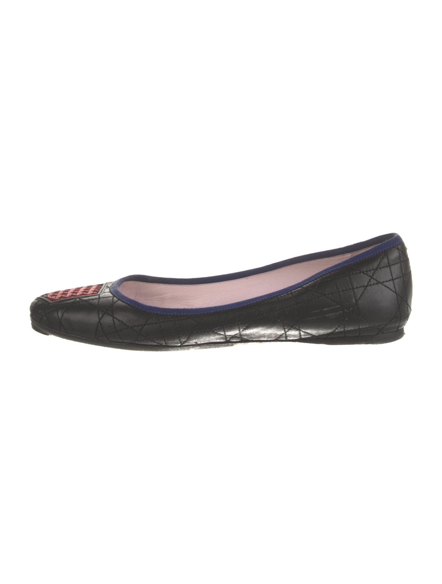 Christian Dior Leather Printed Ballet Flats