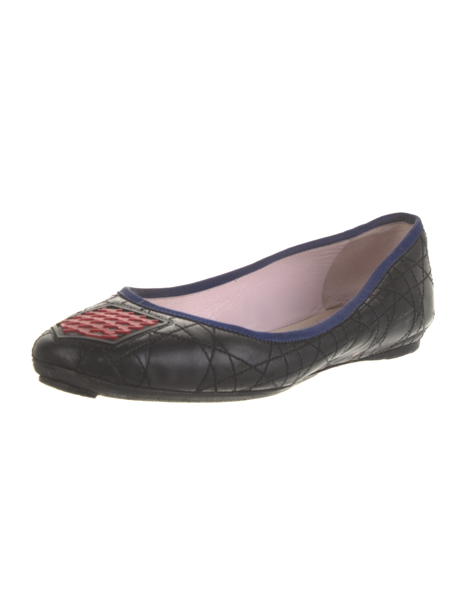 Christian Dior Leather Printed Ballet Flats