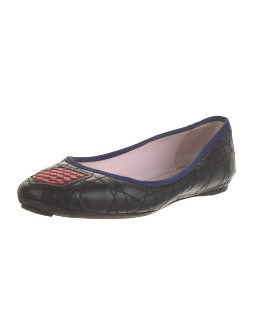 Christian Dior Leather Printed Ballet Flats