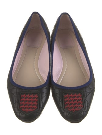 Christian Dior Leather Printed Ballet Flats