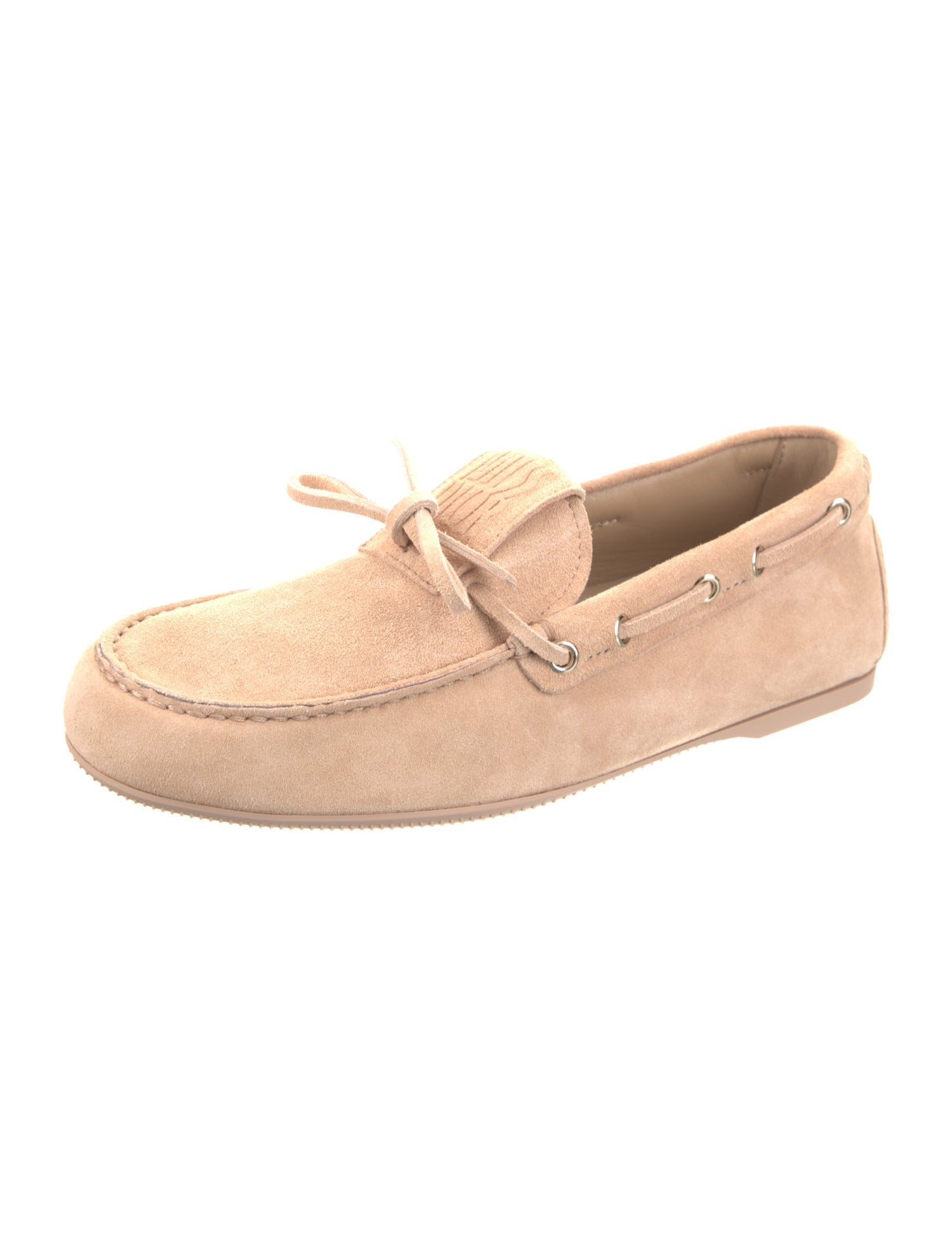 Christian Dior Suede Bow Accents Moccasins