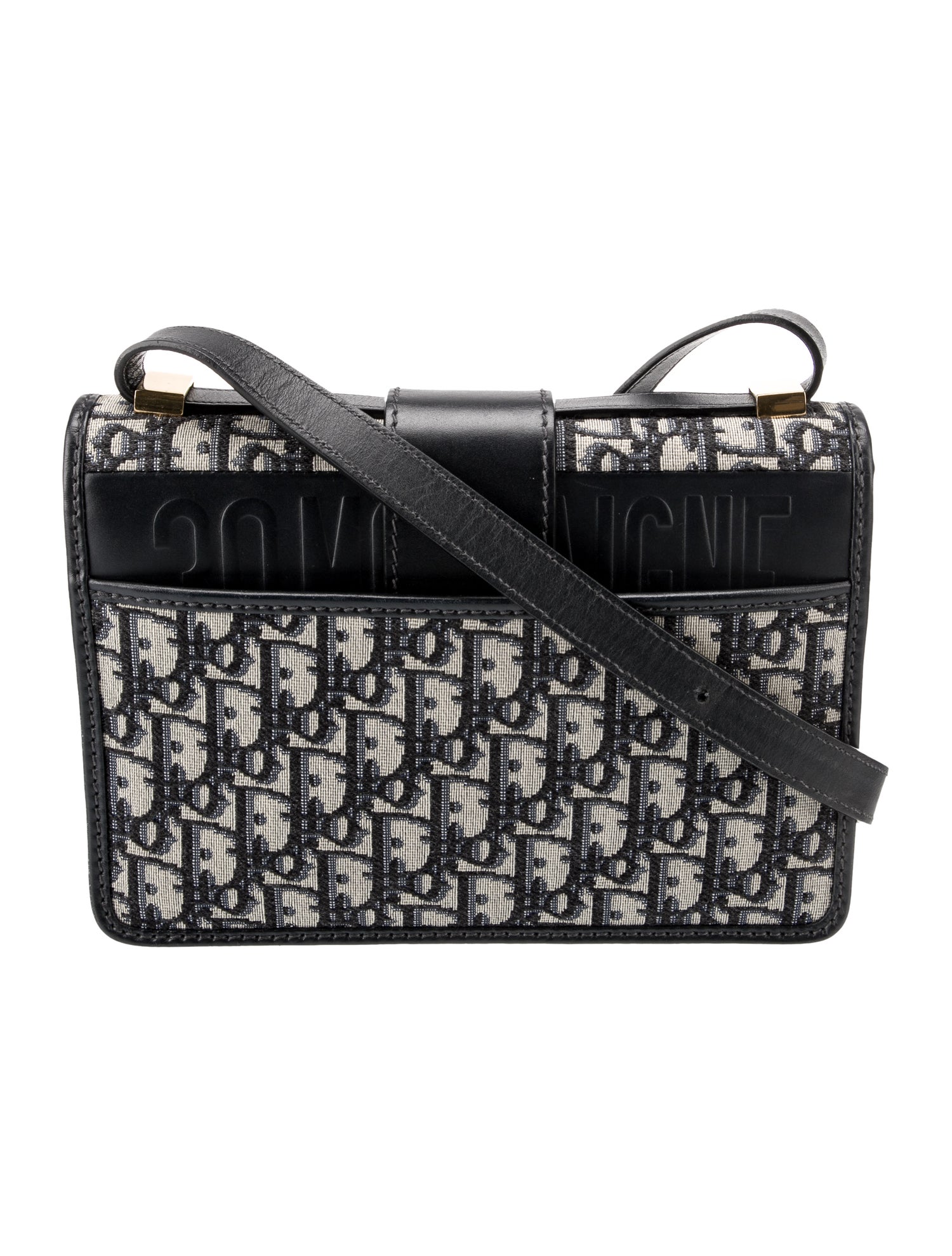 Christian Dior Oblique Jacquard 30 Montaigne - Blue Shoulder Bags