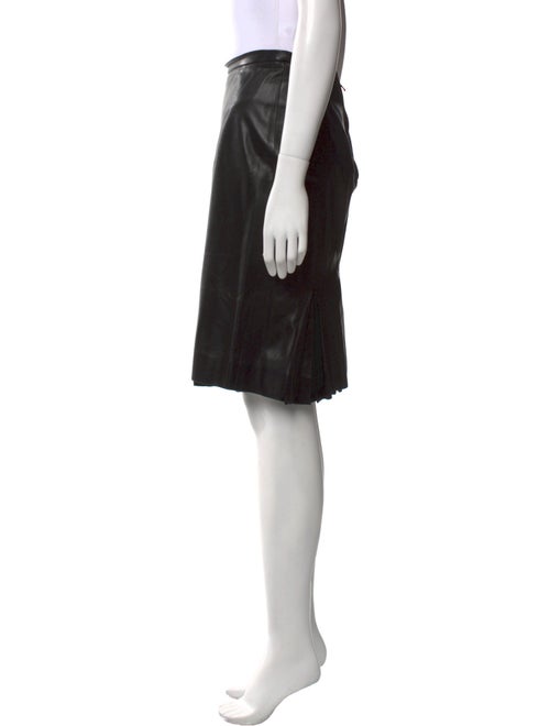 Christian Dior Leather Knee-Length Skirt