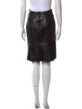 Christian Dior Leather Knee-Length Skirt