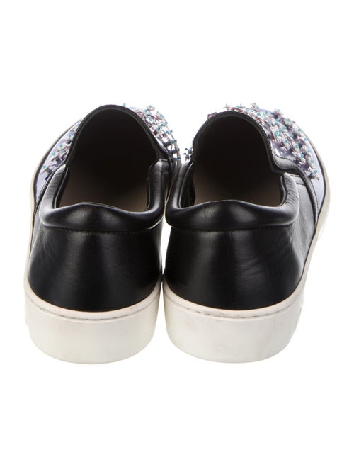 Christian Dior Patent Leather Sequin Embellishments Sneakers