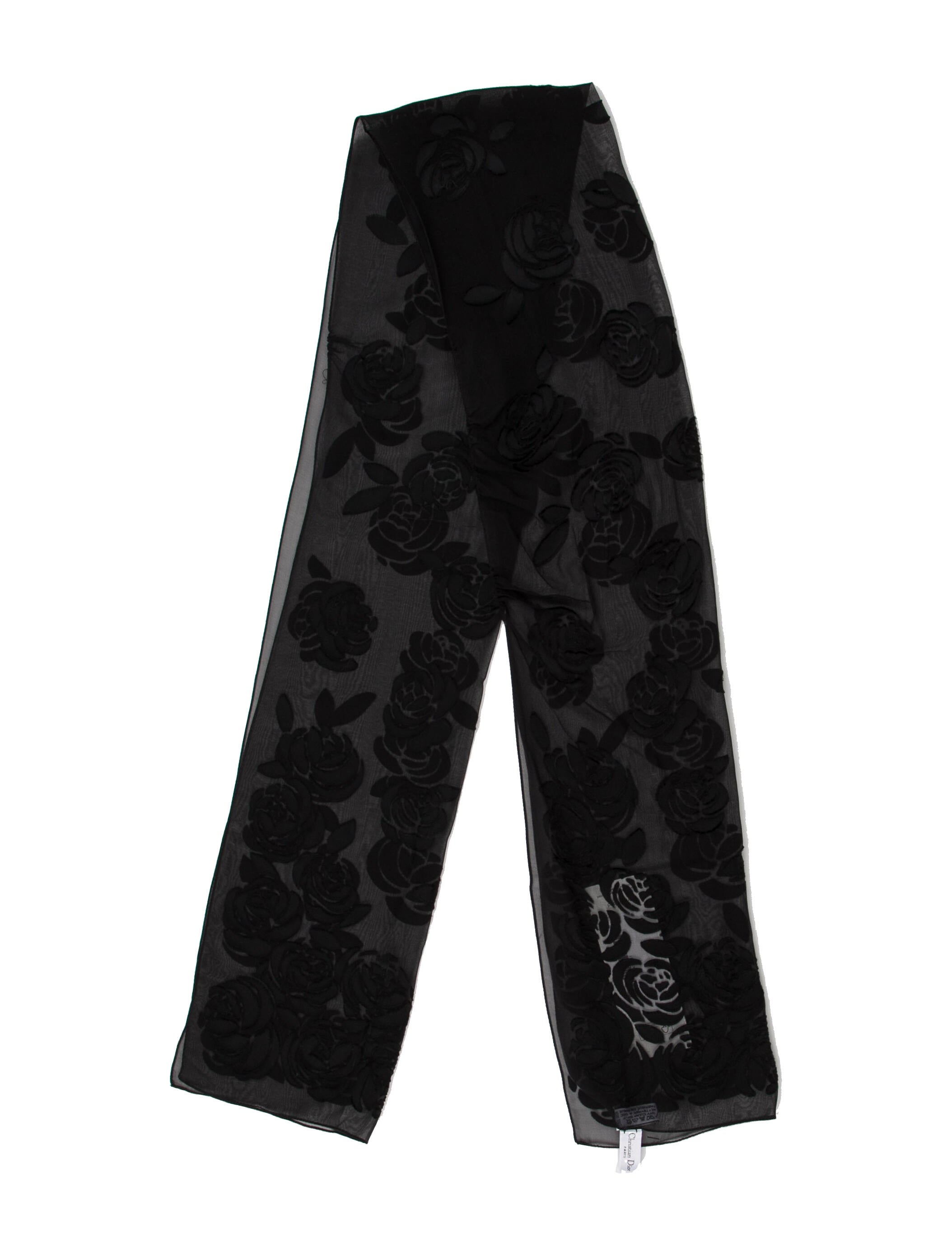 Christian Dior Silk Floral Print Scarf