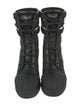 Christian Dior Leather Graphic Print Combat Boots